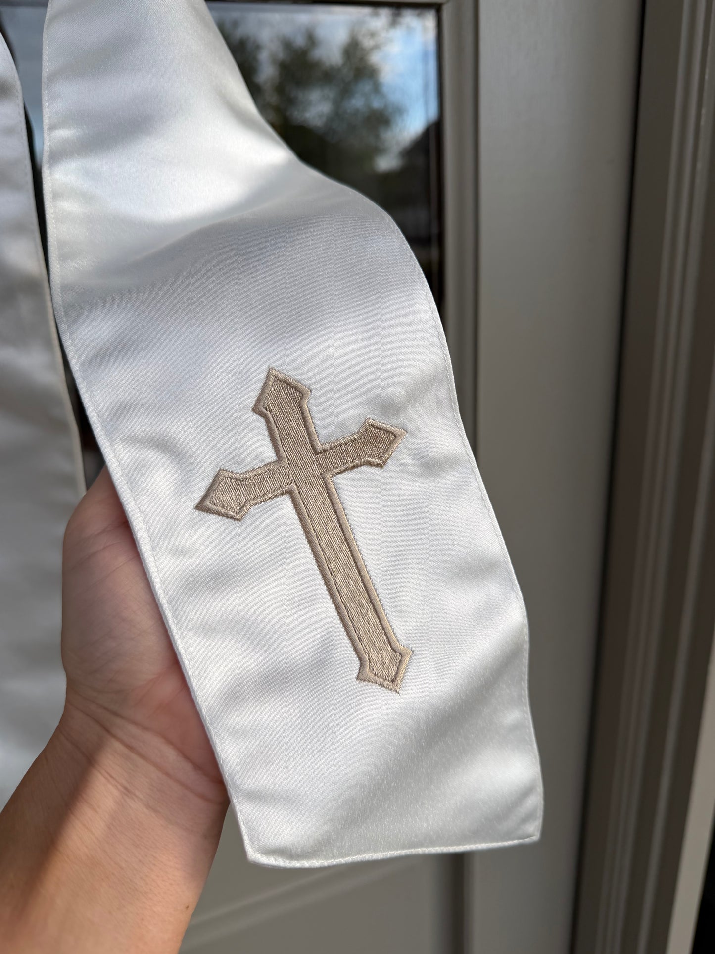 Beige Cross Sash