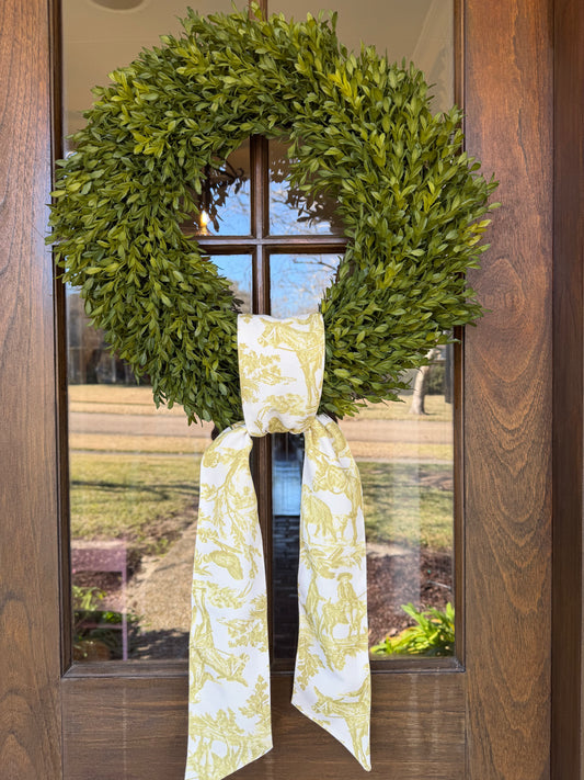 Green Toile Sash