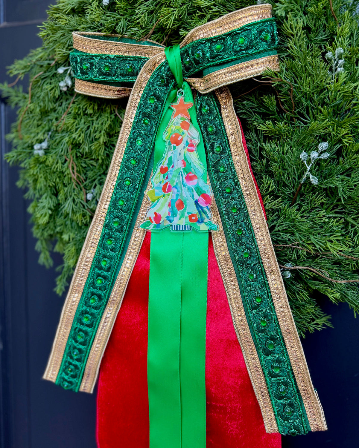 Trimmed in Emerald Ribbon Set