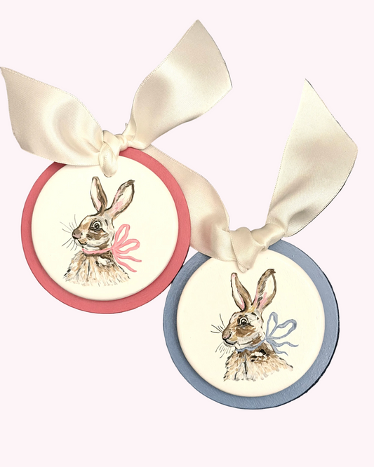 Pink Plaid Set with Sarah Ketchings Exclusive Hand Painted Ornament