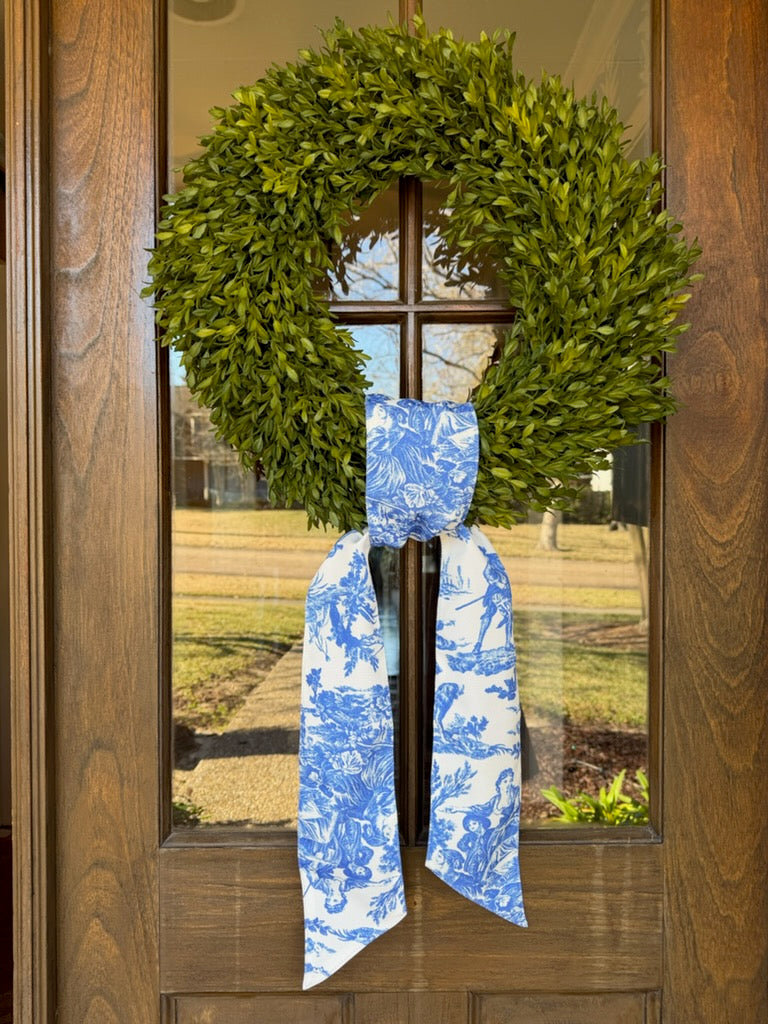 Blue Toile Sash